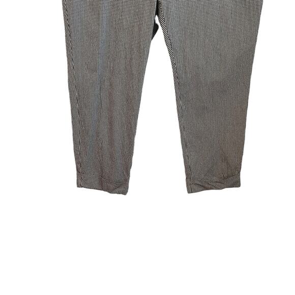 J Jill Women Ankle Pants 16 Petite Stretch Black White Checked Preppy Coastal - Picture 7 of 10